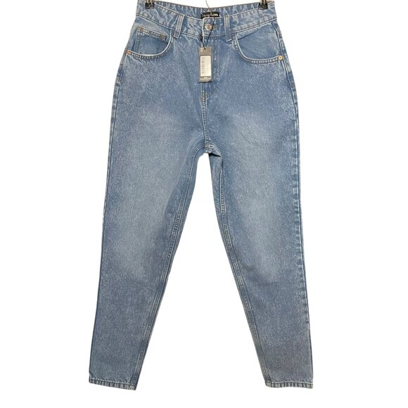 Pretty Little Thing Womens Light Wash High-Waisted Denim Jeans Size 4 NWT - Picture 6 of 6